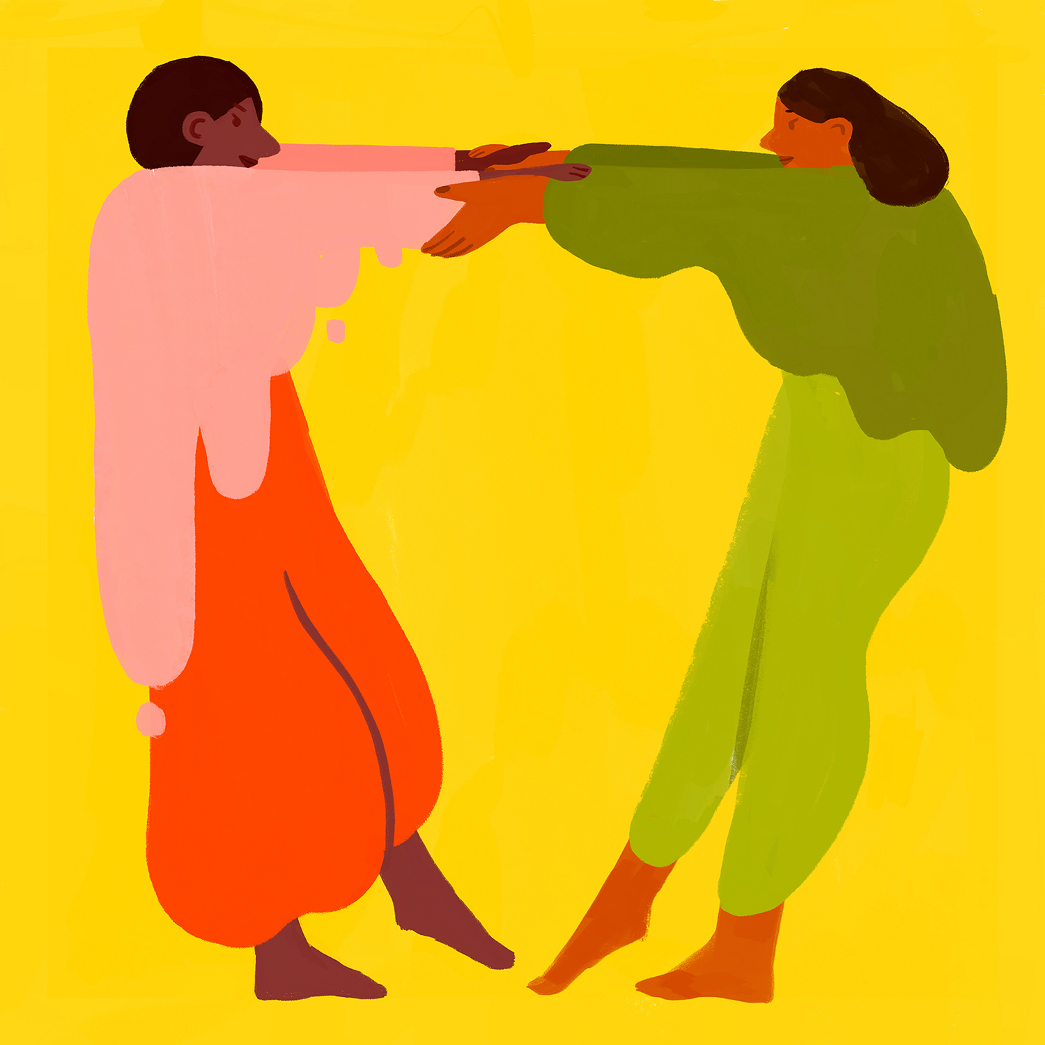 holding-each-other-tight-people-couple-friendship-colorful-yellow-illustration-violeta-noy