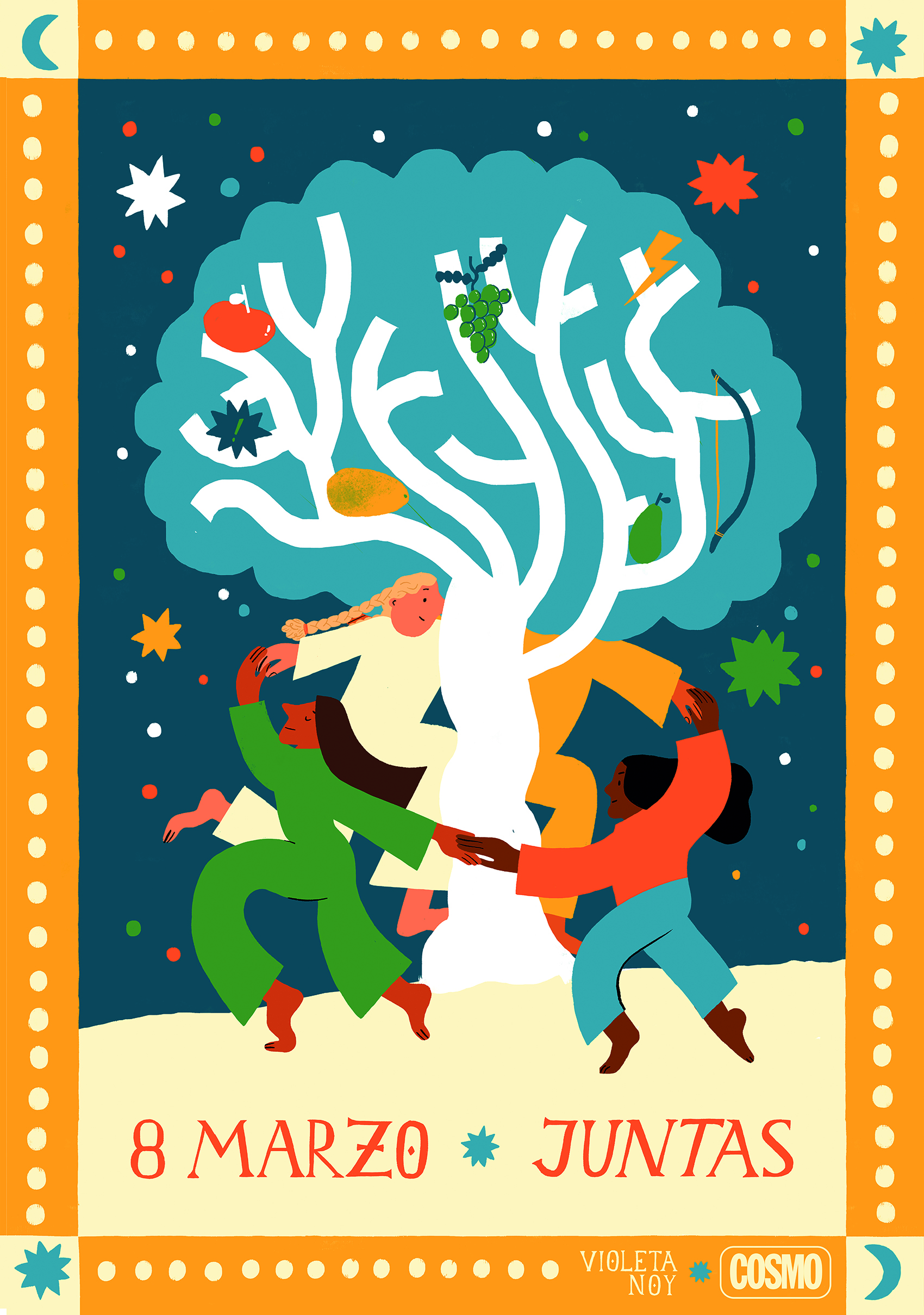 poster-international-womens-day-canal-women-dancing-tree-growing-cosmo-feminism-feminist-illustration-violeta-noy