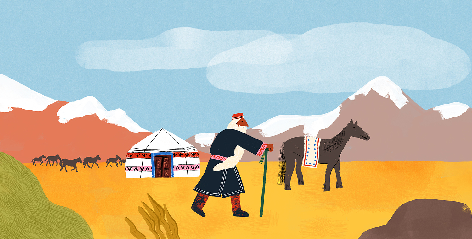 animation-background-landscape-sotrytelling-tales-mongolia-tent-horses-sky-mountains-child-old-man-illustration-1-violeta-noy