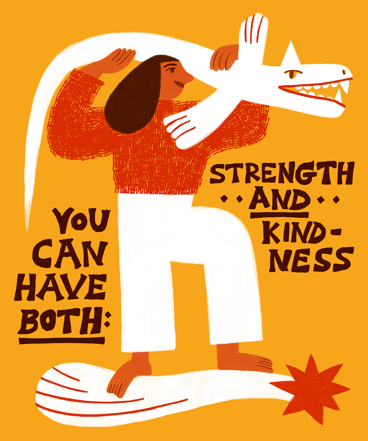 you-can-have-both-strength-and-kindness-woman-dragon-illustration-violeta-noy
